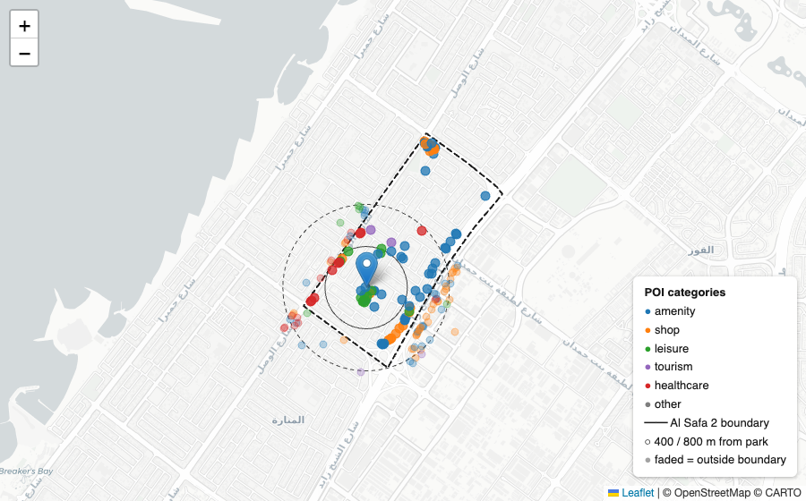 Neighbourhood POI map